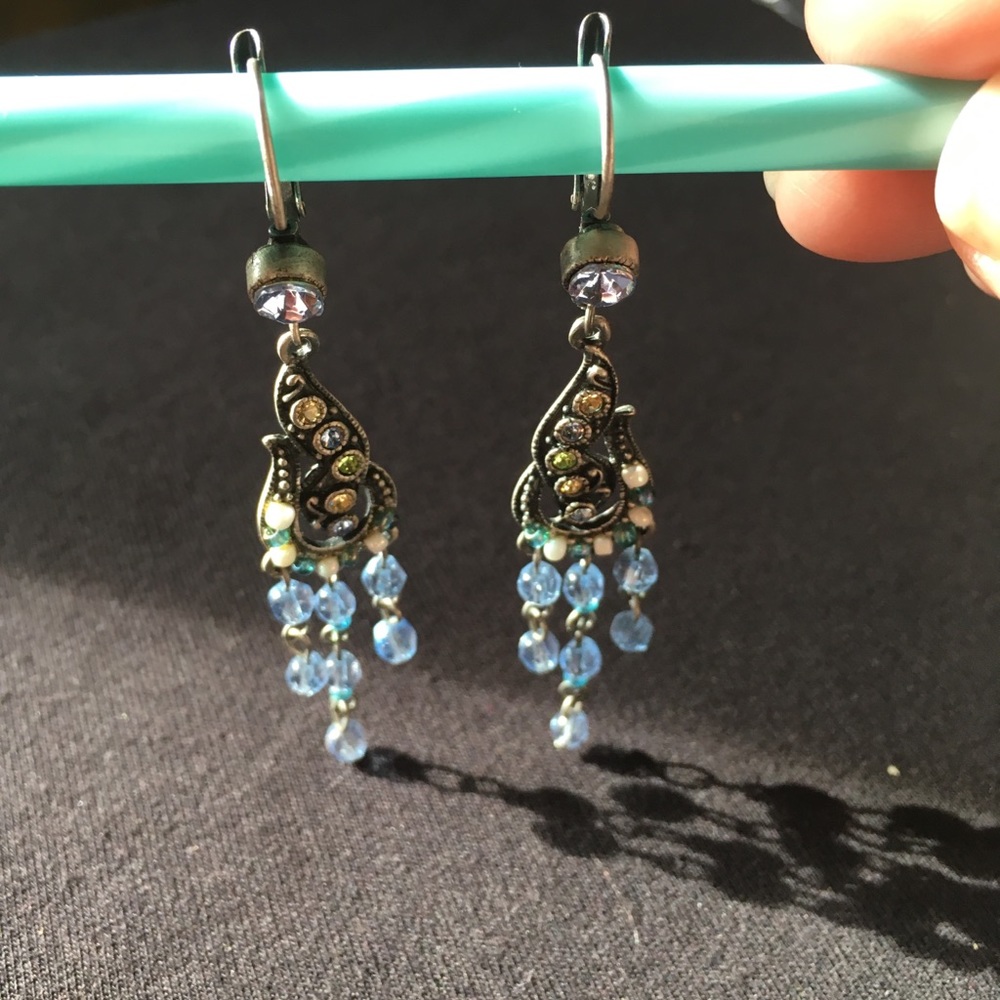 Paisley earrings, never worn!